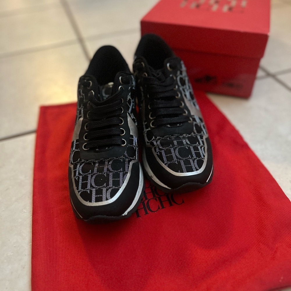 Carolina Herrera Women Shoes size 6 Black and Silver